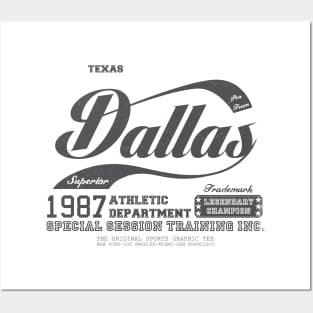 texas dallas athletic sports graph Posters and Art